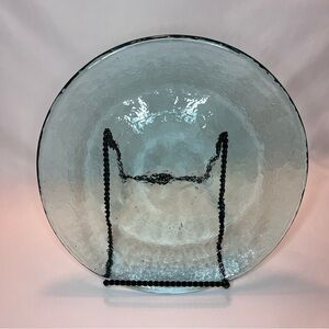 Authentic Fire & Light Recycled Glass Dinner Plate Aqua 11 inches Art